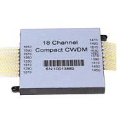 Оптический мультиплексор CCWDM 1x8 длины волн 1310-1450nm, Compact (LC/UPC), COM (LC/UPC), 1/3 Rack